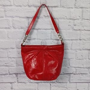 Hobo International red distresed leather shoulders bag